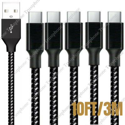 Bulk Lot 10ft USB Type C Fast Charger Cable Charging Cord For Samsung iPhone 15