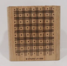 1996 Stampin-Up Rubber Stamp, Plaid & Dots