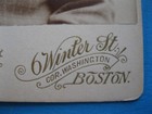 Antique 1891 Cabinet Card Photo of Victorian Man by Clines from Boston, MA. — photo 3