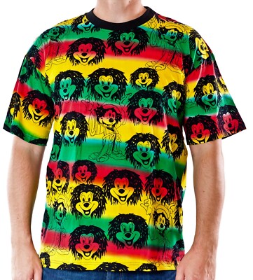 1992 Rasta Mickey Mouse T Shirt Size XL Cotton Disney Parody