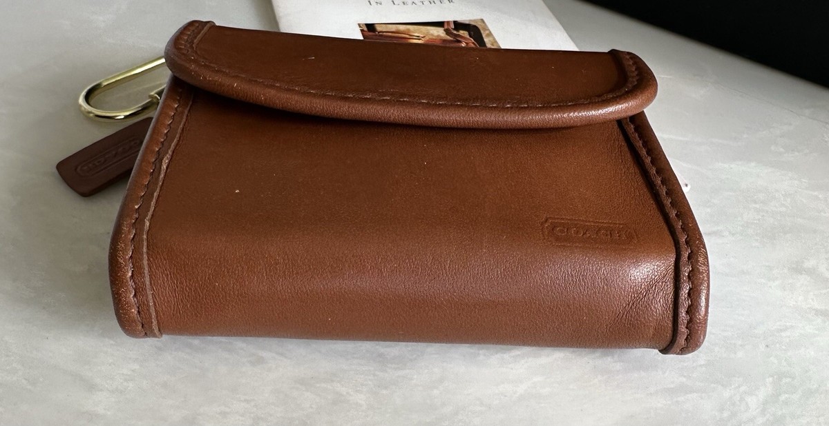 NEW COACH VINTAGE BRITISH TAN LEATHER MULTIFUNCTION WALLET