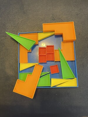Vintage SQUARE IQ Puzzle Brain Teaser puzzles Teaching Homeschool ￼