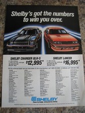 SHELBY'S GOT THE NUMBER TO WIN YOU OVER CARGADOR LANCER CARS ANUNCIO ARCHIVO A4 22