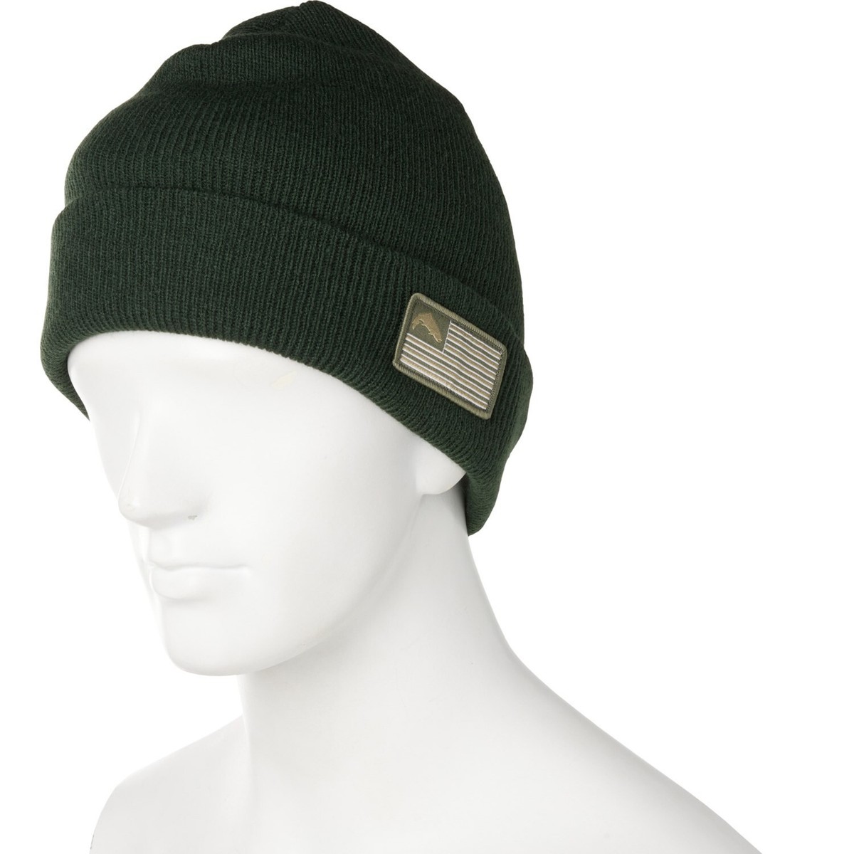 Simms Fishing Beanie U.S Flag- Everyday Watchcap Dark Olive