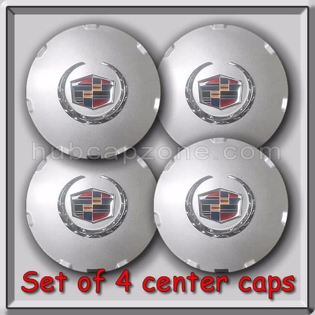 Silver Cadillac STS Wheel Center Caps STS Replica Hubcaps Set of 4 2008