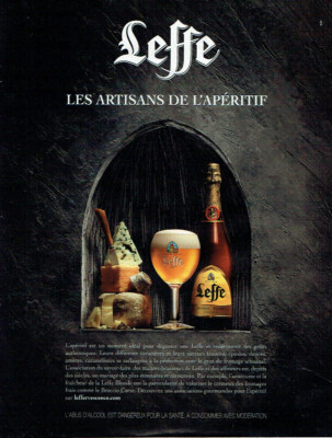 Werbung Advertising 820 2014 Bier Abtei Leffe Aperitifhandwerker