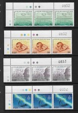 1989 Bligh's Voyage 200 Year Anniversary set 4 in Imprint strips of 3 MUH/MNH