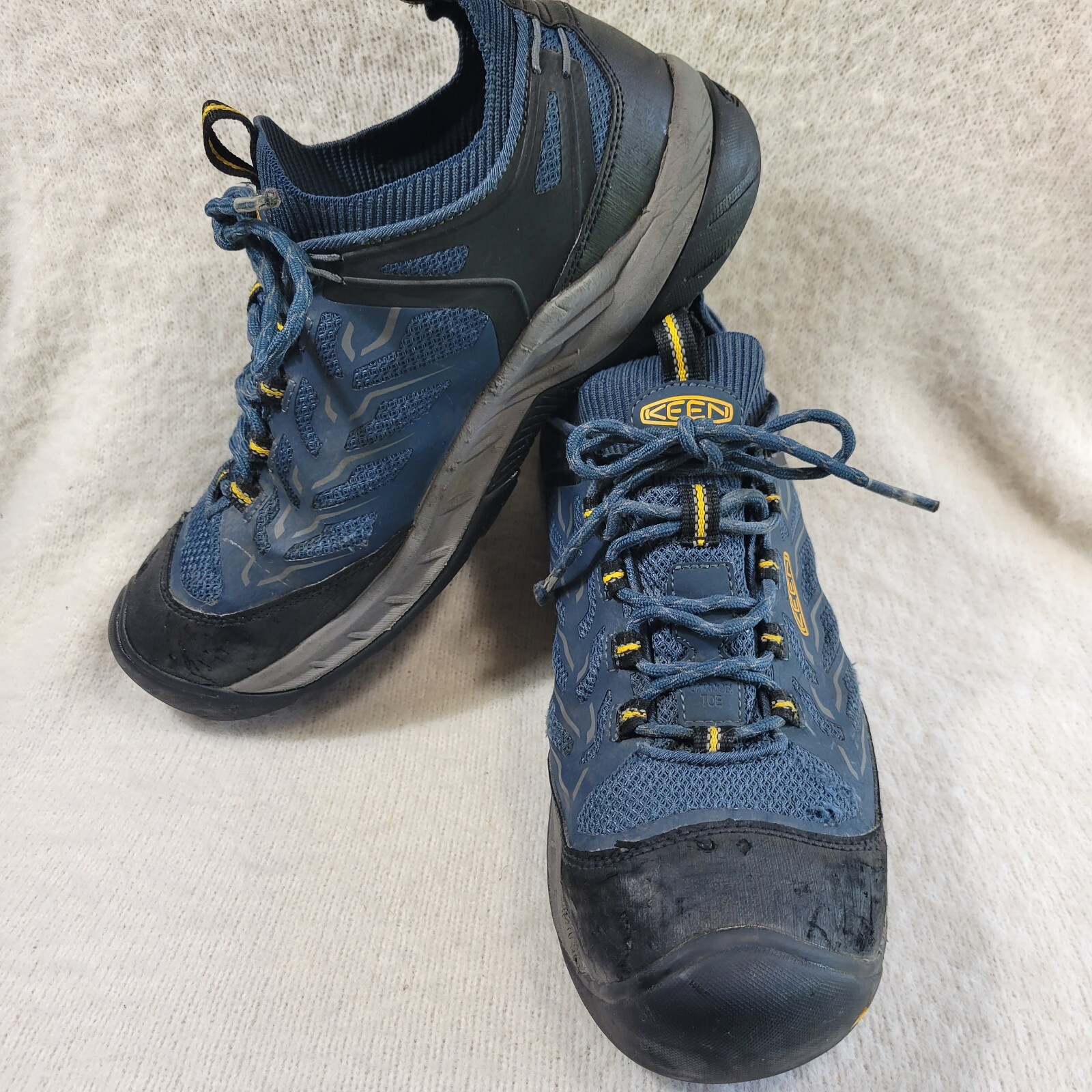 Scarpe da lavoro KEEN Utility Flint II sportive punta in fibra di carbonio da uomo blu taglia 11 5 D