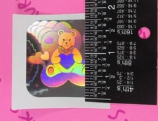 Vintage Hearts I Love You Bear Holographic Sticker
