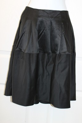 On Sale JCrew Black Shiny Lined Below Knee ALine Skirt Pleated Silk Wool Circular 2 On Sale JCrew Black Shiny Lined Below Knee ALine Skirt Pleated Silk Wool Circular 2