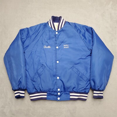 Vintage Potlach Jacket Mens Large Blue Bomber Brainerd Minnesota Outdoor Casual