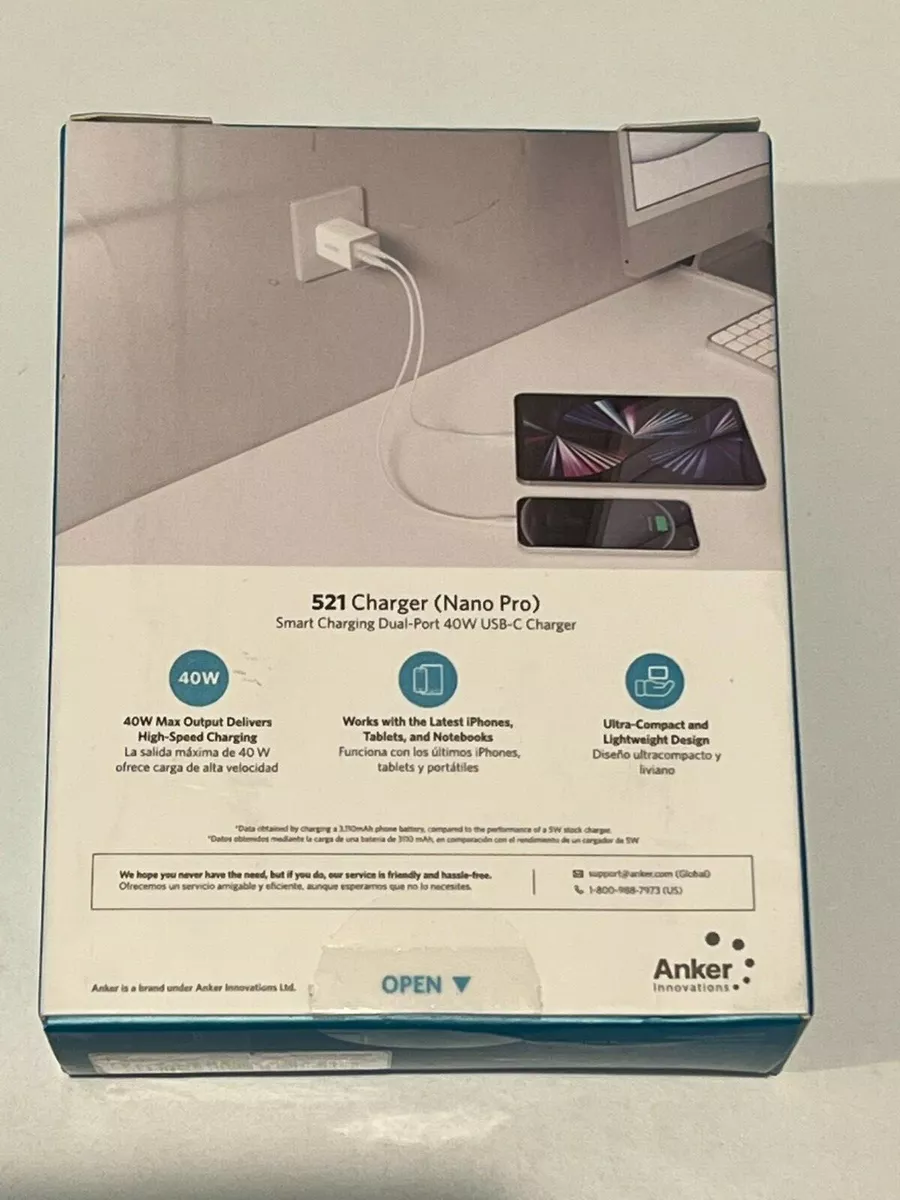 Anker 521 Charger (Nano Pro) 40W Portable Fast Wall Charger