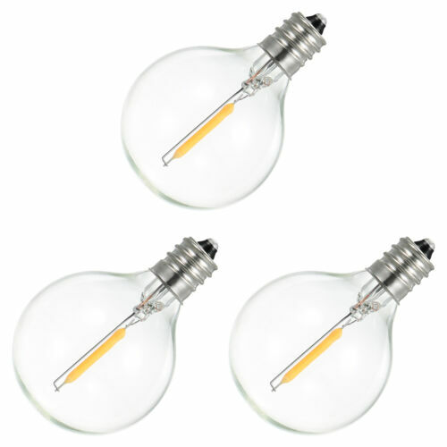 25 Lampadine Di Ricambio G30 Da 5W, Trasparenti, Attacco C7 E12, Perfette Per Stringhe Luminose Dentro E Fuori Casa - Foto 3
