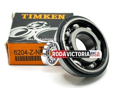 TIMKEN 6204 ZNR BALL BEARING, METAL SHIELDED ONE SIDE SNAP RING 20x47x14mm