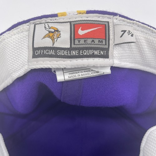 Nike Vintage 90s Minnesota Vikings Hat Baseball Cap Fitted 7 3/8 Purple - Picture 6 of 6