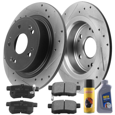 Rear Brake Rotors + Pad for 2009-2013 2014-2017 Honda Accord Acura TSX ^9