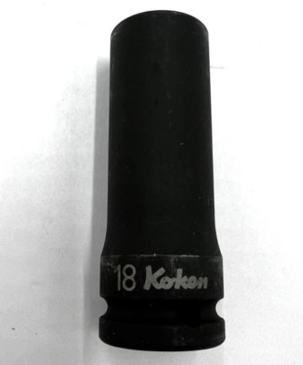 Ko-ken 1/2'' Sq. Drive 18mm 6 point Deep Sockets 14300M-18