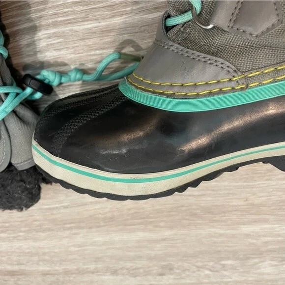 Sorel YOUTH YOOT PAC BOTAS DE NYLON Botas de Nieve Impermeables en Gris Azul Foto 4 de 4