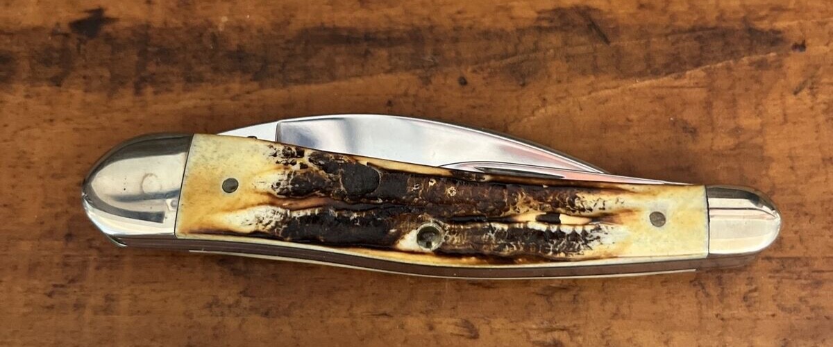 2002 CASE XX SEAHORSE WHITTLER Knife 6.5355WH SS BURNT Bone 2002 CASE XX SEAHORSE WHITTLER Knife 6.5355WH SS BURNT Bone