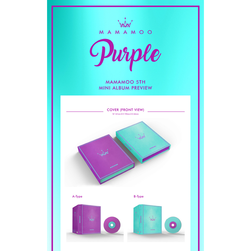 K-pop MAMAMOO - PURPLE (5th Mini Album) (MAMAM05MN) | eBay