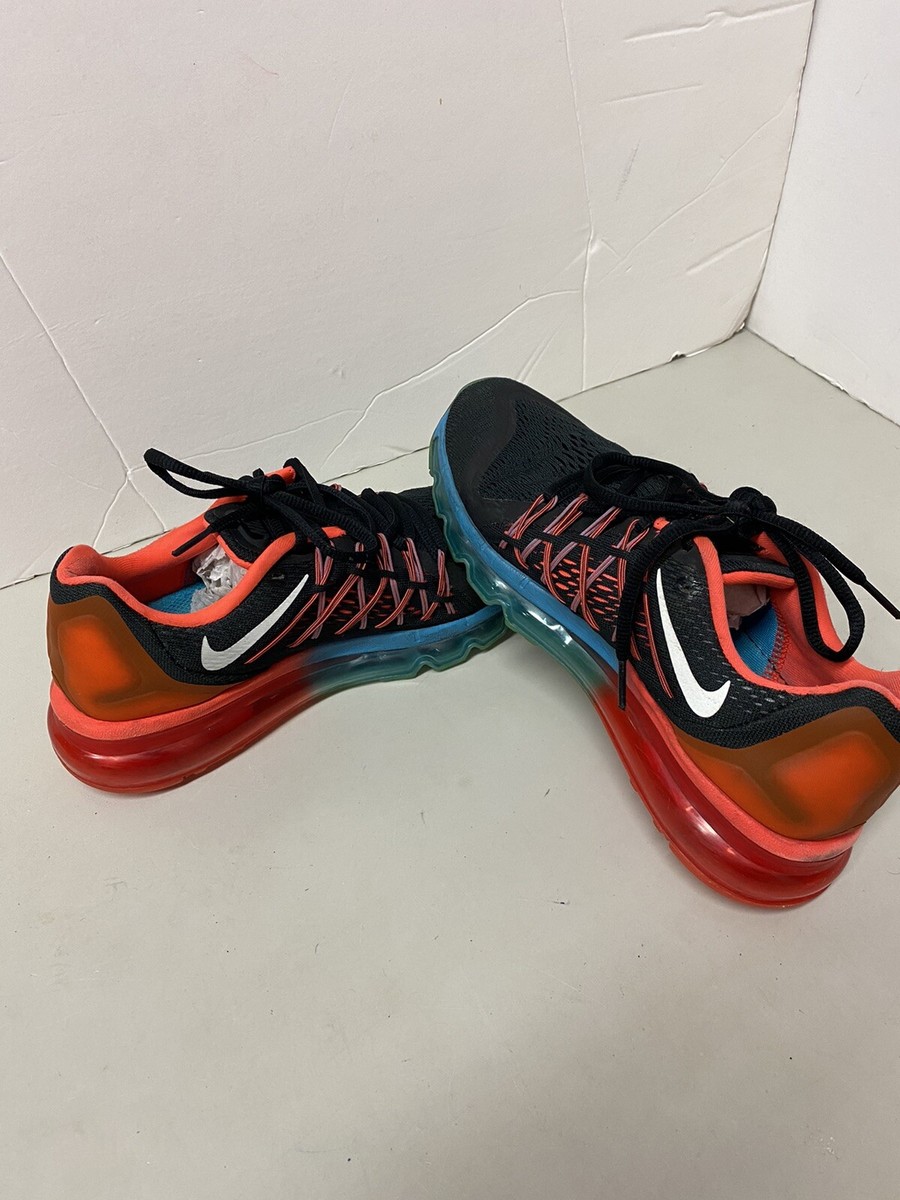 Size 6.5 - Nike Air Max 2015 Black Bright Crimson 698902-006 | eBay