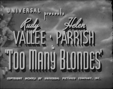 TOO MANY BLONDES 1944 (DVD) RUDY VALLEE, HELEN PARRISH, SHEMP HOWARD