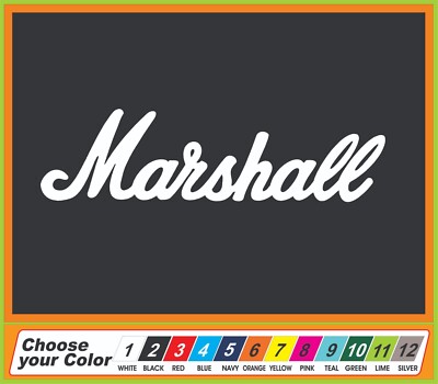 9'' Marshall Guitar Amplmusic amplifer AMP logo Window car vinyl decal sticker