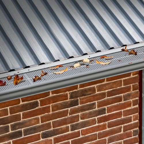 6"W Aluminum Leaf Filter Gutter Guard 26 PCS 104 Ft Total Length 0.02'' Thick - Picture 8 of 11