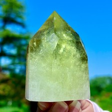 293G AAA Grade Natural Rainbow Citrine Tower Quartz Crystal Healing Chakras