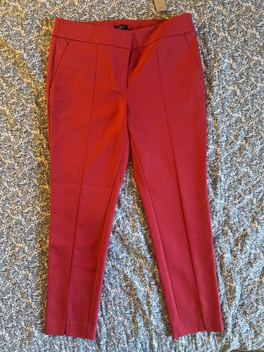 NWT Ann Taylor Loft Petites 8P Bright Pink Marisa Skinny Work Career Pants NEW