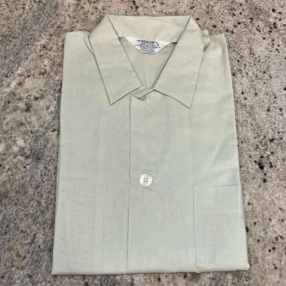 Juego de Pijama Arrow Decton Hombre Mediano M Sanfornizado Dacron Poli De Colección Años 60 Nuevo de Lote Antiguo Nuevo Foto 2 de 4