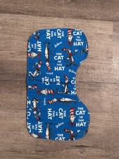Dr. Seuss Cat in the Hat Burp Cloth Blue Cotton Baby Shower Gift