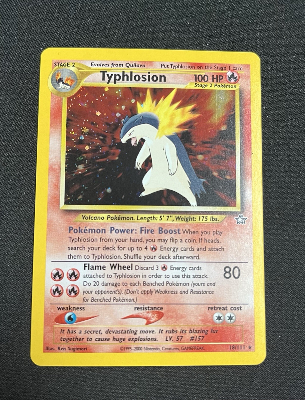 Pokémon Typhlosion 18/111 Holo Neo Genesis Unlimited NM