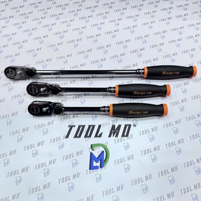 Snap-on Tools USA NEW ORANGE 3/8'' Drive Multi-Position Head Ratchet Set FH80MP