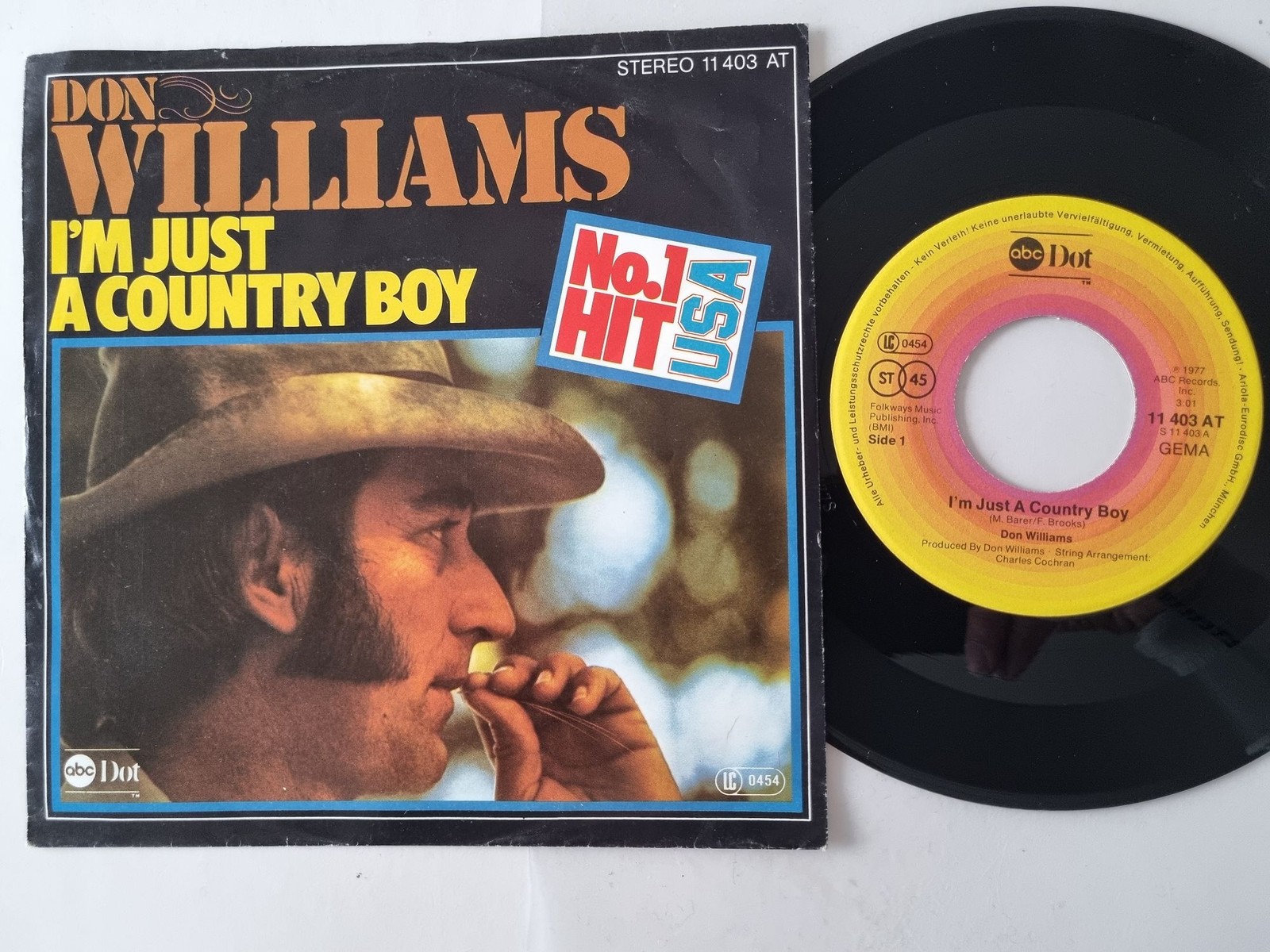 Don Williams - I'm just a country boy 7'' Vinyl Germany