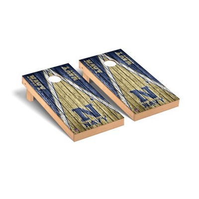 Cornhole Board Set Skip's Garage Naval Academy Midshipmen Weathered