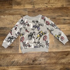 Marvel Hoodie Gray Sweatshirt Comic Avengers Hulk Hero America Graphic Size 4T