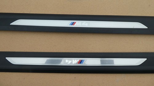 BMW F32 F82 M4 COUPE M SPORT DOOR SILL COVER TRIM PANEL PLATE RIGHT LEFT - Picture 3 of 5