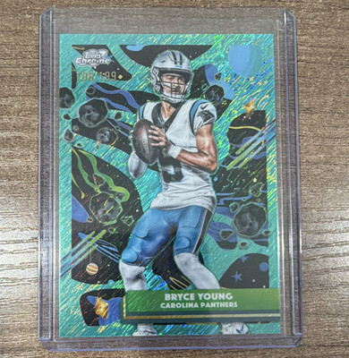 Topps Chrome Bryce Young Carolina Panthers #96 Aqua Lazer  /199