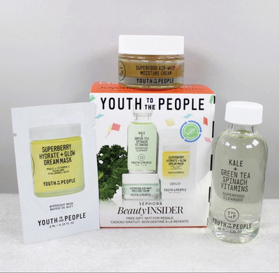 Youth To The People Mini Sephora Beauty Insider Cleanser Moisturizer Mask Set