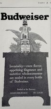 Budweiser Beer Anheuser-Busch St. Louis Vintage Magazine Ad 1917 Prohibition #2