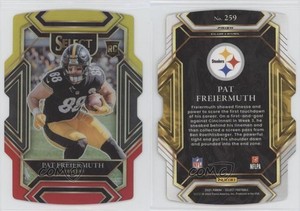 2021 Select Club Level Red & Yellow Prizm Die-Cut Pat Freiermuth #259 Rookie RC