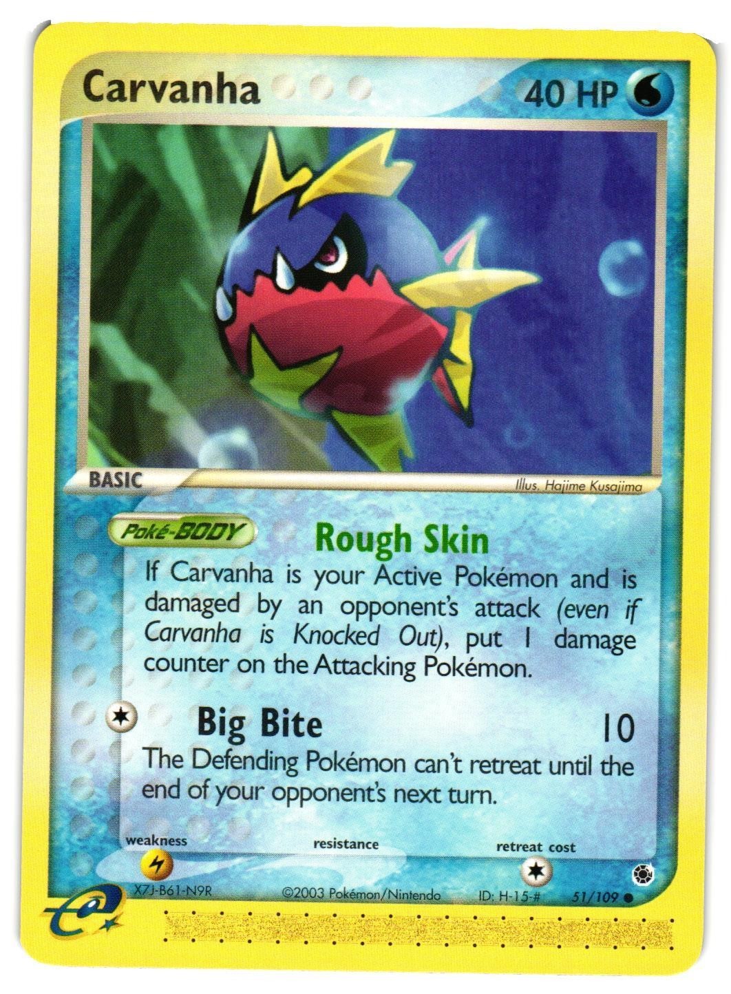 Pokemon TCG EX Ruby & Sapphire 51/109 Carvanha NM