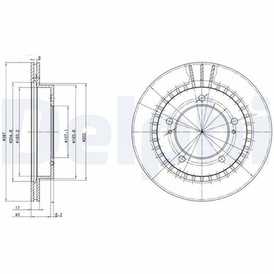 2x Bremsscheibe DELPHI BG3158 für TD FT TA VITARA JIMNY SUZUKI ET SN 1 HT DDiS