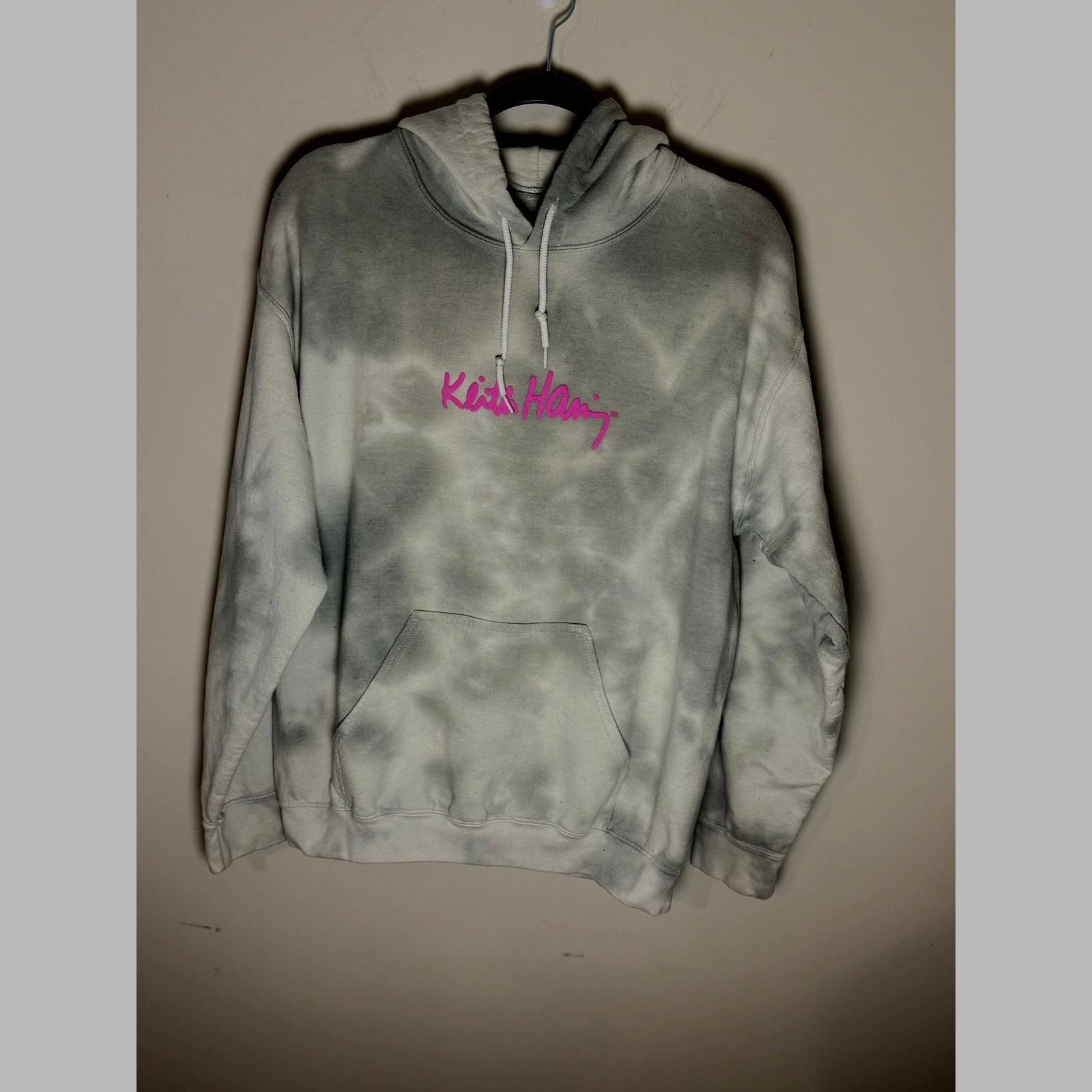 Urban Outfitters Keith Haring Three Eyed Face  Pop Art Tye Dye Hoodie Size S