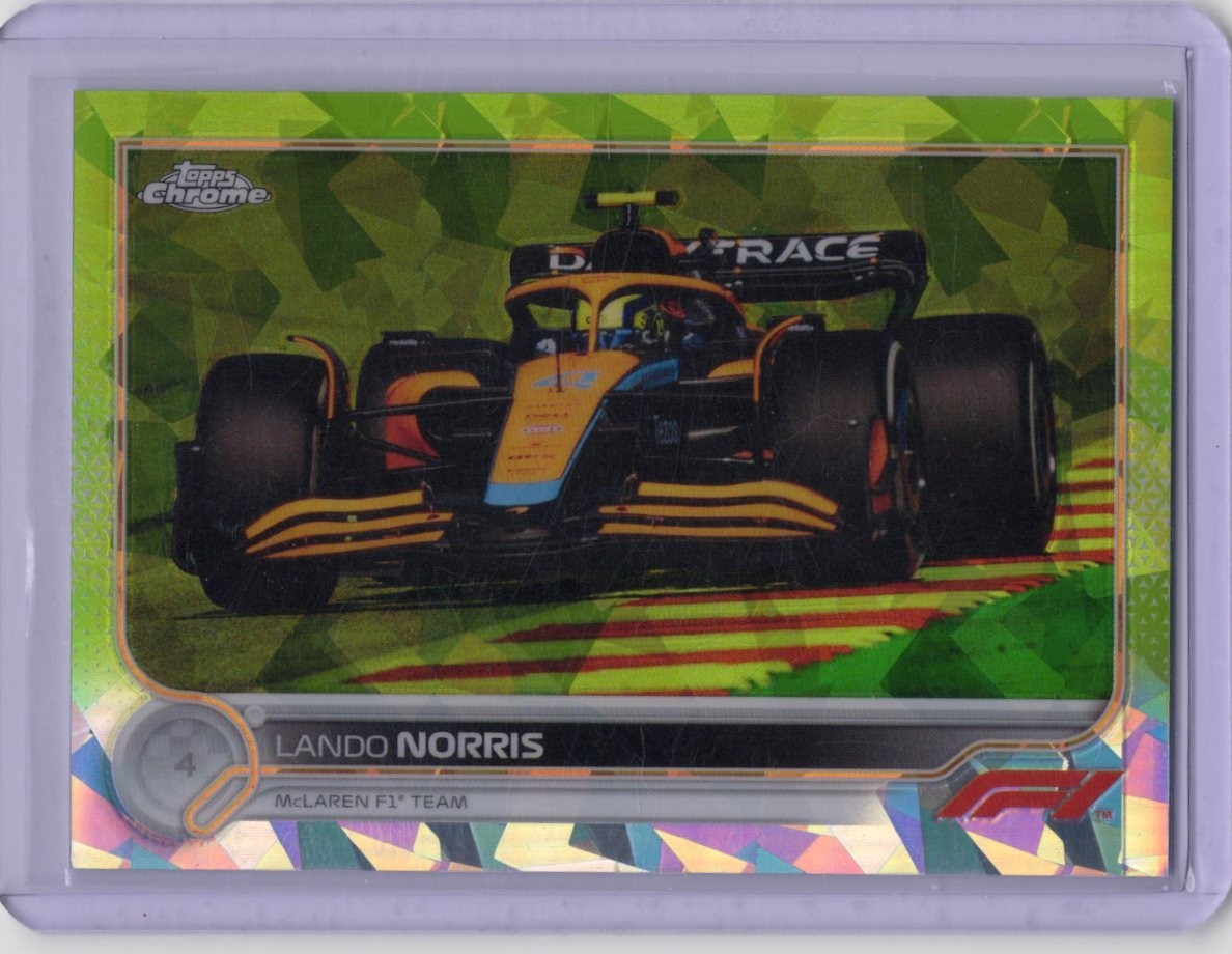 2022 Topps Chrome F1 Sapphire - Lando Norris #35 Charteuse 156/199
