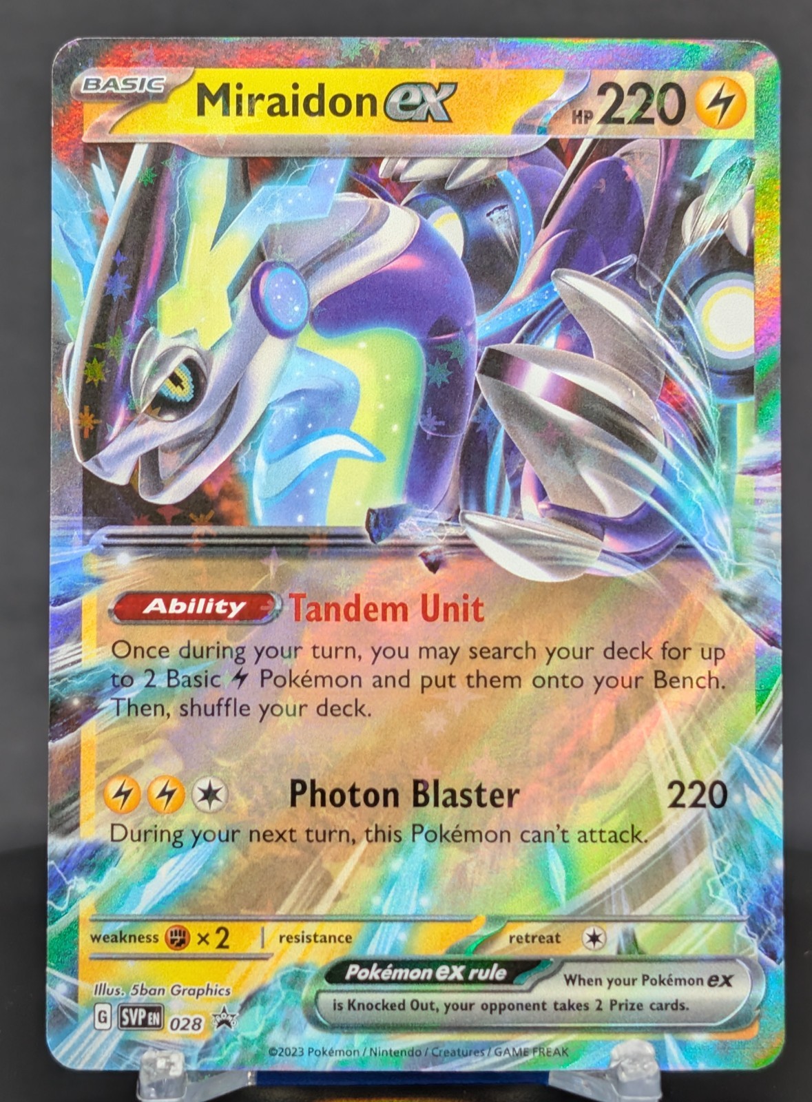 Pokemon Miraidon ex #028 English SVP Black Star Promo