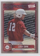 2011 Playoff Contenders Prospect Tickets Artist's Proof 13/49 Zach Cone 2u6