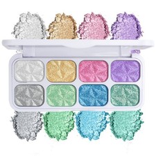8 Colors Macaron Chameleon Eye Shadow Plate,Shimmer, Glitter, Iridescent Multich