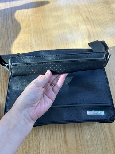 Bose Sound Dock Messenger Bag Carrying Case Black Leather w/ Straps - Picture 9 of 9
